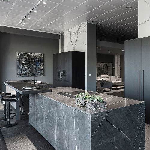 Contemporary kitchen - 20200220 - TM Italia - oak / stone / stainless steel