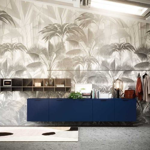 Modern TV wall unit - Madia  - DIBIESSE - melamine / laminate / with shelves