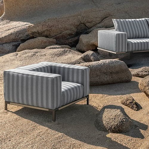 Contemporary armchair - Costiera - Ethimo - polypropylene / teak / FSC certified