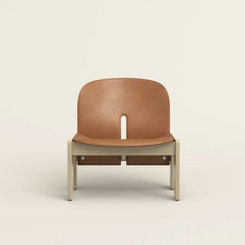 Contemporary lounge chair - SCARPA 925 - karakter - leather / solid wood / ash