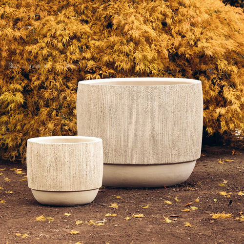 Terracotta plant pot - MOYA - DOMANI - floor-standing / cylindrical / outdoor