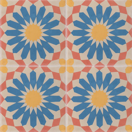 Polished encaustic cement tile - RE - couleurs et matières - indoor / floor / wall