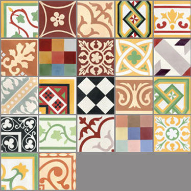 Polished encaustic cement tile - PW 26 - couleurs et matières - indoor / floor / wall