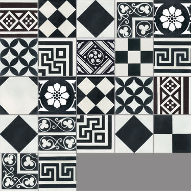 Polished encaustic cement tile - PW 27 - couleurs et matières - indoor / floor / wall