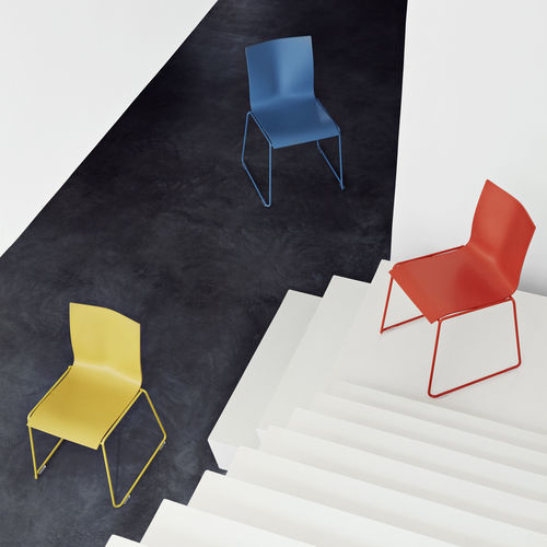 Contemporary conference chair - 107 - Engelbrechts - indoor / chrome / wire