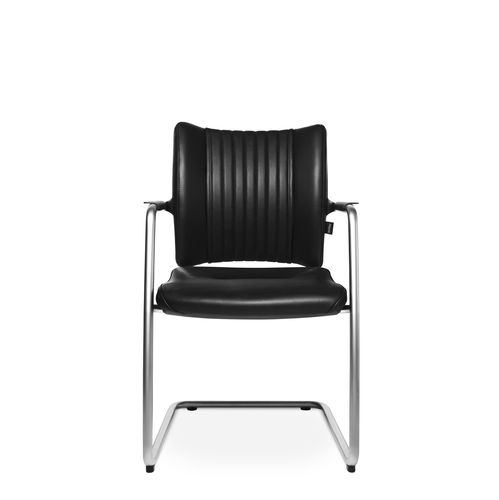 Contemporary visitor chair - TITAN LIMITED S VISIT - Wagner - Eine Marke der Topstar GmbH - indoor / leather / aluminum