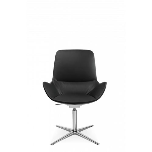Contemporary visitor chair - W-CLUB LOW - Wagner - Eine Marke der Topstar GmbH - indoor / fabric / metal base