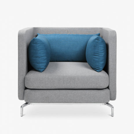 Contemporary armchair - W-LOUNGE LOW ONE - Wagner - Eine Marke der Topstar GmbH - fabric / metal / with removable cushion