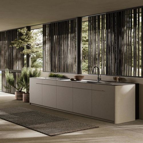Outdoor kitchen island - HAIKU - Key cucine - modern / minimal / marble