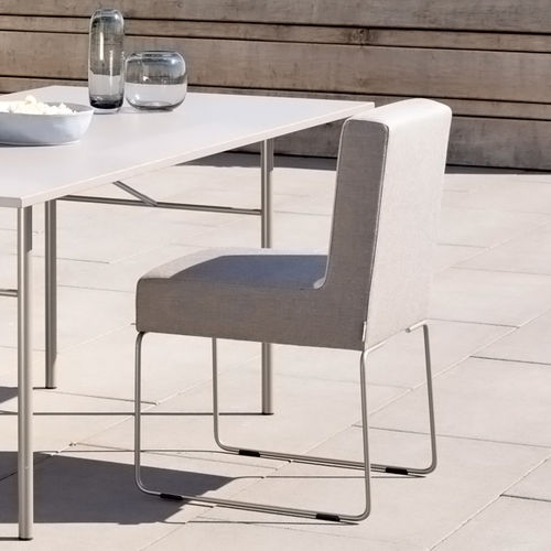 Contemporary garden chair - CHER - april furniture - outdoor / patio / stainless steel