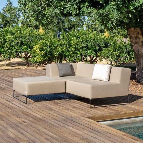 Contemporary lounge garden set - JAM - april furniture - water-repellent fabric / Sunbrella® / stainless steel