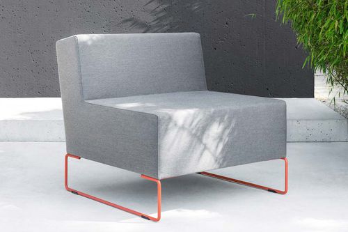 Contemporary fireside chair - JAMMY - april furniture - fabric / weather-resistant / UV-resistant