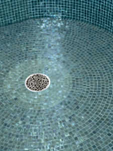 Shower drain grate - ROUND BUBBLES - Lateral Design Studio - stainless steel
