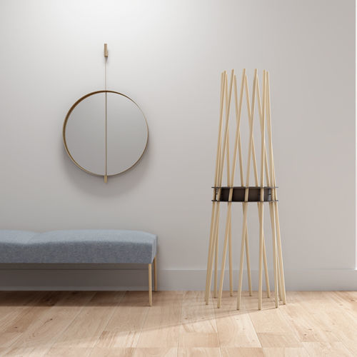 Floor coat rack - KER - Systemtronic - contemporary / steel / wooden