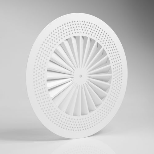 Round air outlet - 1000300–9016-20 - Tecanno GmbH - ceiling-mounted / sheet steel