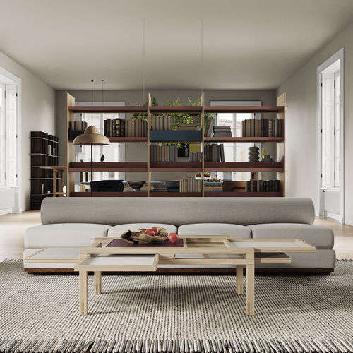 Free-standing bookcase - Abaco - Sculptures Jeux - modular / contemporary / for hotel