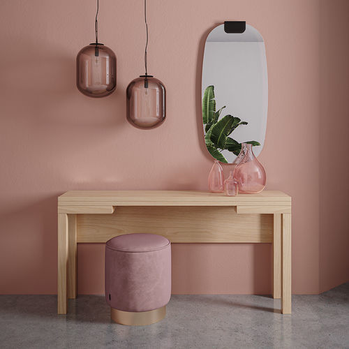 Scandinavian design sideboard table - Papillon - Sculptures Jeux - oak / wood veneer / solid wood base