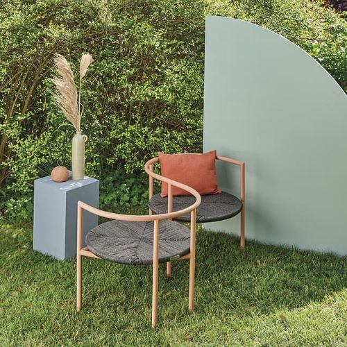 Contemporary garden chair - Antipodi  - Il Giardino di Legno - outdoor / rope / metal base