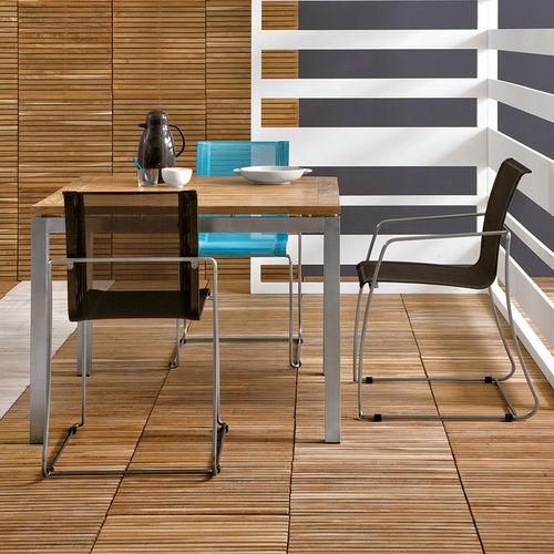 Contemporary garden chair - Avalon - Il Giardino di Legno - indoor / stainless steel / stainless steel base