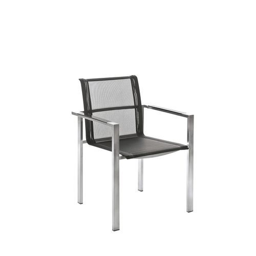 Contemporary chair - Adamas - Il Giardino di Legno - outdoor / Batyline® / stainless steel base