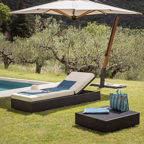 Contemporary sun lounger - Maui - Il Giardino di Legno - fabric / PVC / aluminum