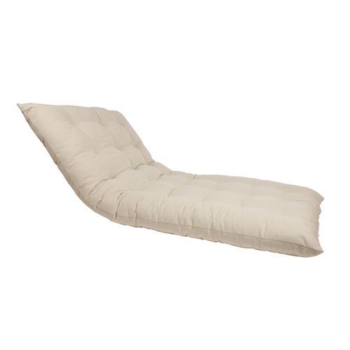 Contemporary sun lounger - Cinema d’été - Il Giardino di Legno - fabric / contract / beige