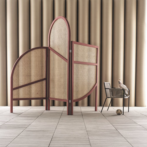 Contemporary screen - JOES0879 - Il Giardino di Legno - teak / natural fiber / commercial