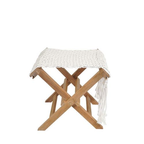Contemporary footrest - Macramè - Il Giardino di Legno - teak / rope / outdoor