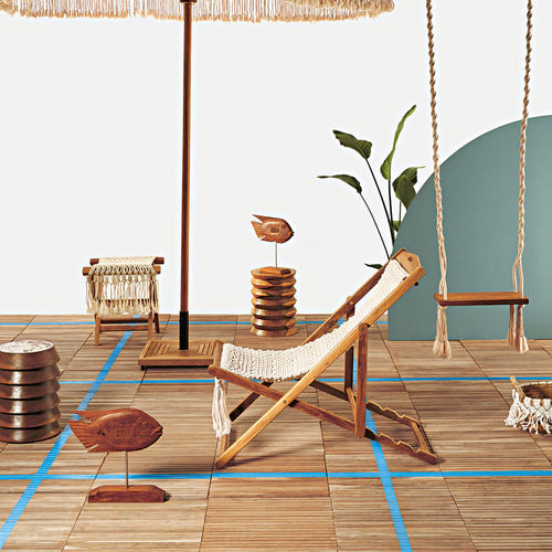 Contemporary deck chair - Macramè - Il Giardino di Legno - not specified