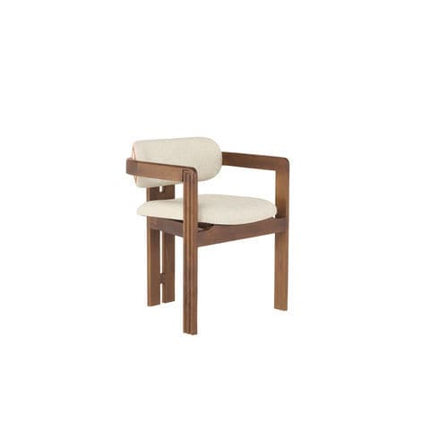 Contemporary dining chair - GRIS03C2 - Il Giardino di Legno - indoor / fabric / teak base