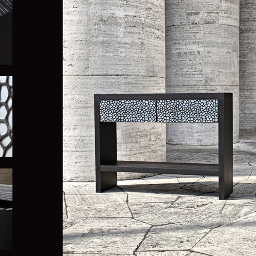 Contemporary sideboard table - FORESTI - Foresti Home Collection Group srl - wood / leather / rectangular
