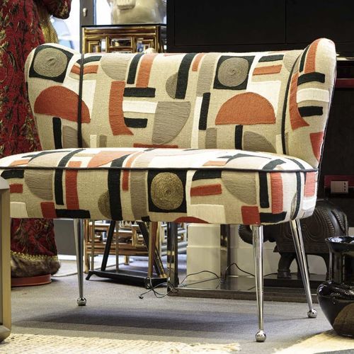 Upholstery fabric - CIRCLES   - Foresti Home Collection Group srl - geometric pattern / polyester / cotton