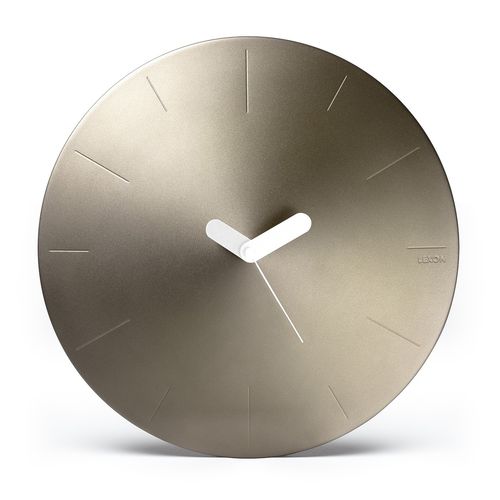 Contemporary clock - CONIC : LR142D - LEXON - wall-mounted / analog / aluminum