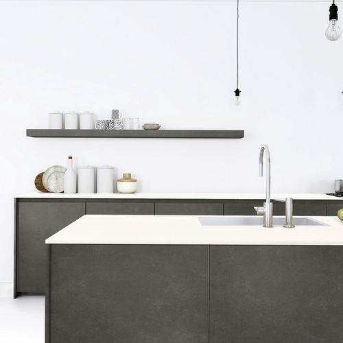 Furniture decorative panel - 42207 DP CONCRETE TERRA - Kaindl - for interior / high-resistance / melamine