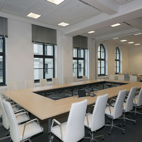 Contemporary Conference Table Intra Spiegels Wooden Metal Base Rectangular Contemporary Conference Table Intra, How Big Of A Conference Table Do I Need