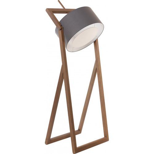 Floor-standing lamp - FOTOGRAPH - FLAM ET LUCE LUMINAIRES - fabric / wooden / contemporary