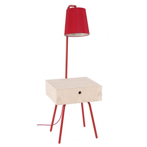 Floor-standing lamp - LMP DIDO - FLAM ET LUCE LUMINAIRES - fabric / wooden / contemporary