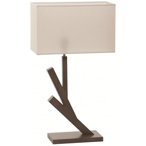 Table lamp - TIMBER - FLAM ET LUCE LUMINAIRES - fabric / wooden / contemporary