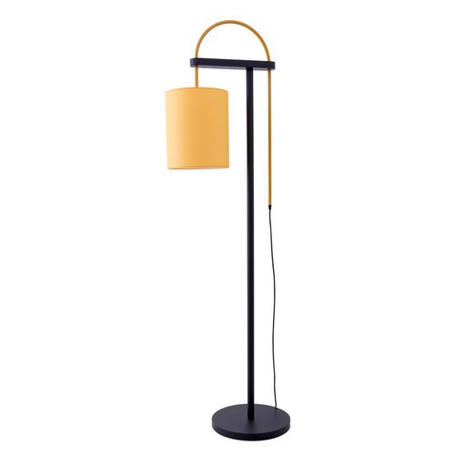 Floor-standing lamp - LMP ELOISE - FLAM ET LUCE LUMINAIRES - fabric / wooden / contemporary