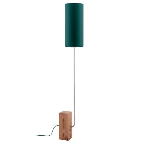 Floor-standing lamp - LMP LOOPA - FLAM ET LUCE LUMINAIRES - metal / wood / contemporary