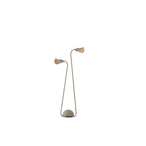 Floor lamp - LMP ECLO - FLAM ET LUCE LUMINAIRES - metal / wooden / contemporary