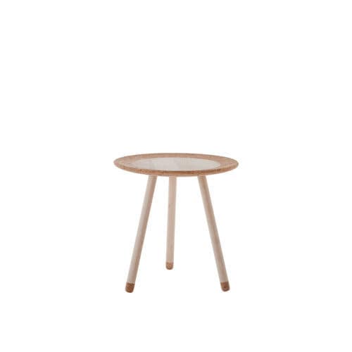 Contemporary coffee table - MEZZA 5451 - FLAM ET LUCE LUMINAIRES - wood / wooden base / round