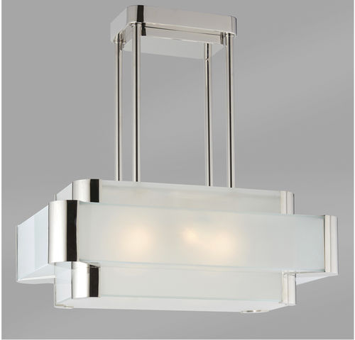 Art Deco chandelier - 10354 - SOFAR - glass / in nickel-plated bronze / commercial