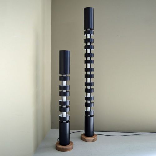 Contemporary light column MFLTTS SERGE MOUILLE metal / wooden