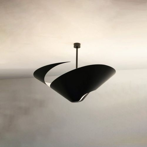Contemporary ceiling light - MCL-SNL  - SERGE MOUILLE - round / metal / by Serge Mouille