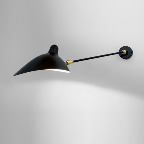 Contemporary wall light - MSC-1D - SERGE MOUILLE - indoor / brass / round