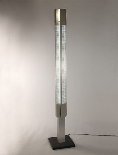 Contemporary light column - MFL-SGS - SERGE MOUILLE - aluminum / fluorescent / indoor