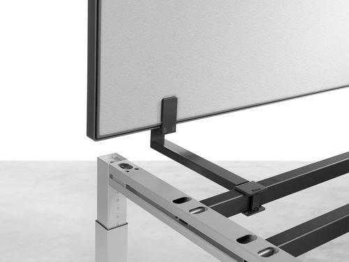 Desk mounted desk divider - Hund Möbelwerke - fabric / metal / acoustic