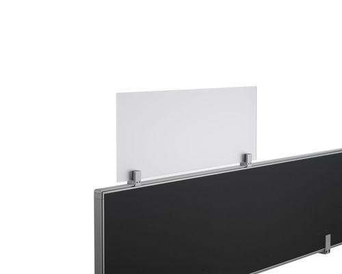 Acoustic desk divider - CALMA-ELEMENT - Hund Möbelwerke - desk mounted / fabric / metal