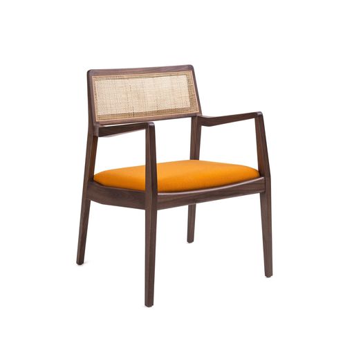 Contemporary chair - RISOM C140 - STELLAR WORKS - indoor / solid wood / upholstered